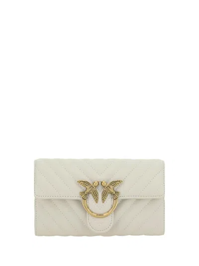 Pinko Wallets In Bianco Seta