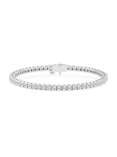 Saks Fifth Avenue Women's 14k White Gold & 5.00 Tcw Round Lab-grown Diamond Tennis Bracelet
