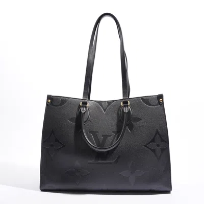 Pre-owned Louis Vuitton Onthego Mm Tote Empreinte Leather In Black