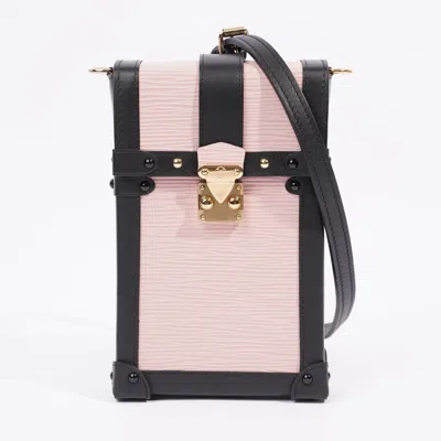 Pre-owned Louis Vuitton Vertical Trunk Pouch / Epi Leather In Pink