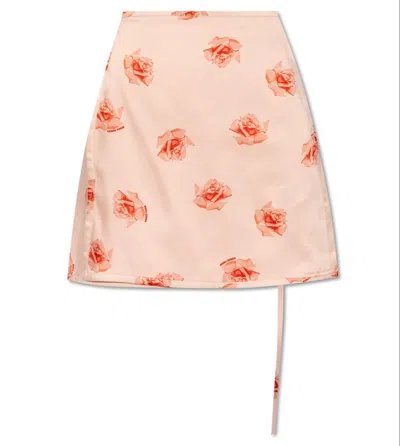 Kenzo Rose Short Skirt In Pink