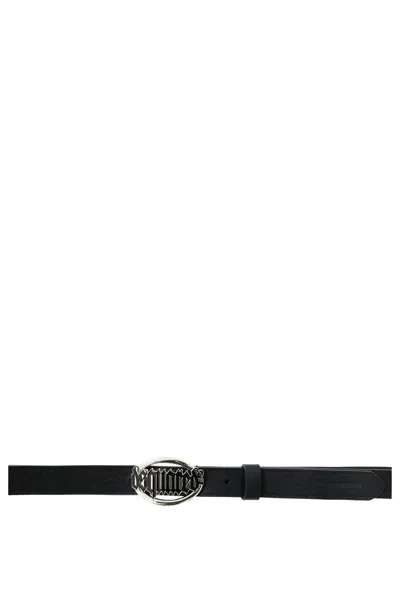 Dsquared2 Gothic Logo-buckle Leather Belt In Black
