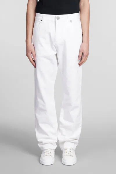 Balmain Jeans In White Cotton