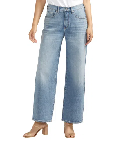 Silver Jeans Co. The Slouchy High Waist Wide Leg Jeans In Indigo
