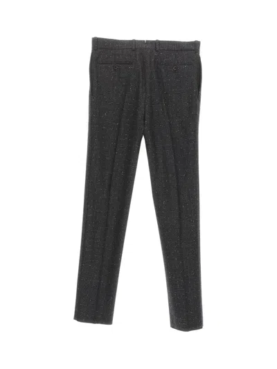 Alexander Mcqueen Tailored Cigarette Trousers In Black/ivory