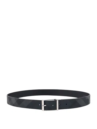 Burberry Belts E Braces In Charcoal/silver