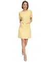 Tommy Hilfiger Women's Fringe-trim Short-sleeve Dress In Sunset