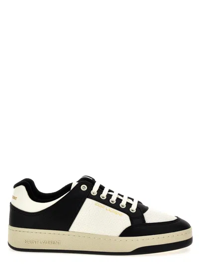 Saint Laurent Sl/61 Sneakers In White/black