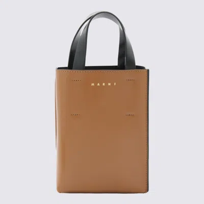 Marni Brown Leather Museo Nano Bag