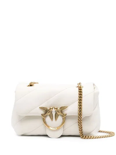 Pinko Quilted Shoulder Bag In White