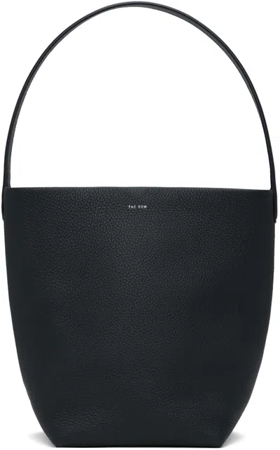 The Row N/s Park Medium Textured-leather Tote In Black
