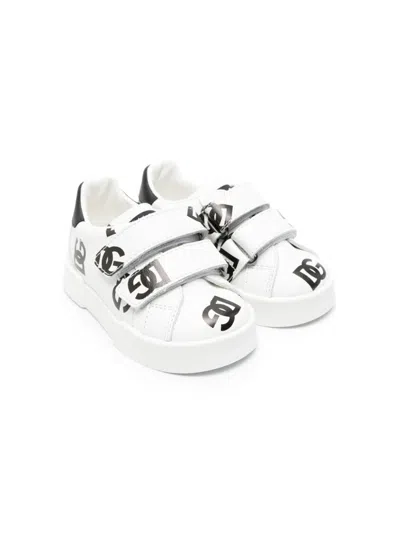 Dolce & Gabbana Kids' Havan Logo-print Sneakers In White