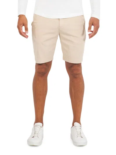 Monfrere Men's Cruise Linen-blend Shorts In Almond