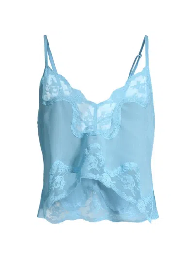 Kat The Label Women's Harley Chiffon & Lace Camisole In Blue