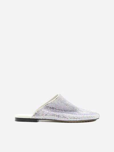 Bottega Veneta Sparkle Dot Sock Suede Slipper In String