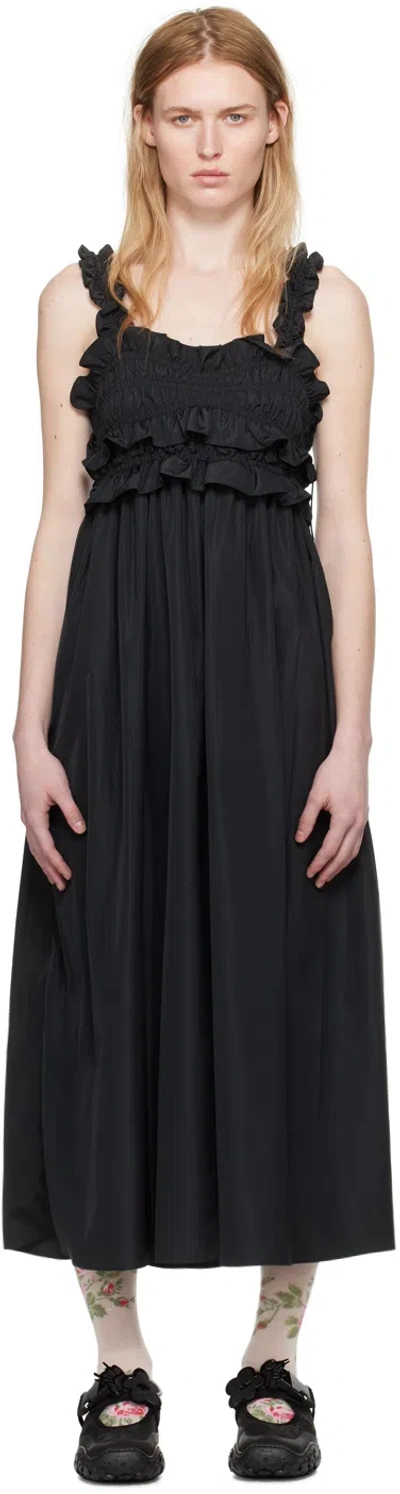 Cecilie Bahnsen Giovanna Ruffled Faille Dress In Black