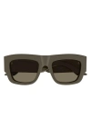 Alexander Mcqueen Men's Acetate Rectangle Sunglasses In Brown