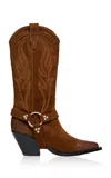 Sonora Santa Fe Belted Suede Boots In Brown