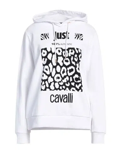 Just Cavalli Woman Sweatshirt White Size Xl Cotton, Elastane