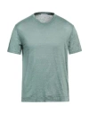 Boglioli Man T-shirt Green Size 3xl Linen