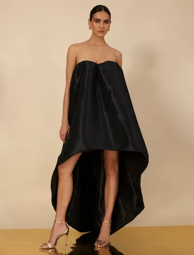 Bcbgmaxazria Bronwen Strapless High-low Gown In Black