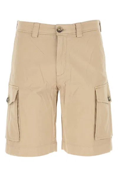 Woolrich Straight-leg Cargo Shorts In Beige