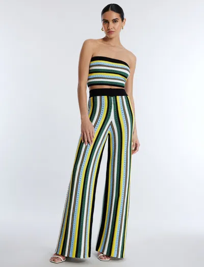 Bcbgmaxazria Wide-leg Knit Pant In Multi Stripe