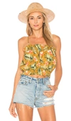 SINCERELY JULES PALM CROP TOP,SJ13 003 07