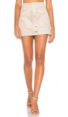 BCBGMAXAZRIA SUEDE MINI SKIRT,QVV3G545