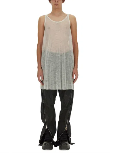 Rick Owens Knitted Tank Top In White