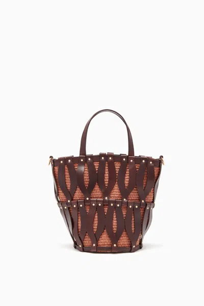 Ulla Johnson Indra Mini Tote In Chocolate/henna