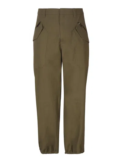 Loewe Tapered Cargo Trousers In Green