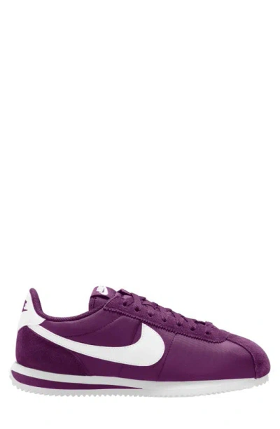 Nike Cortez Nylon Trainers In Purple And White