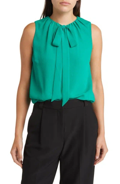Ted Baker Lydhia Tie Neck Sleeveless Top In Green