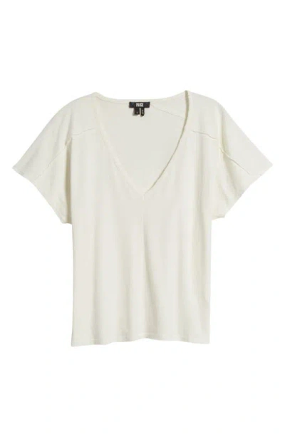 Paige Yelena V-neck Tee In Off White