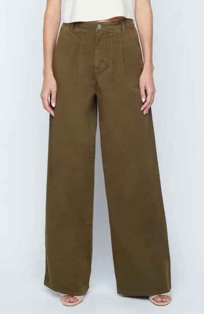 L Agence Jayce Pleated Wide-leg Jeans In British Kh