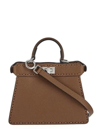 Fendi Peekaboo Iseeu Petite Tote Bag In Brown