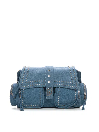 Liu •jo Medium Stud-detail Denim Bag