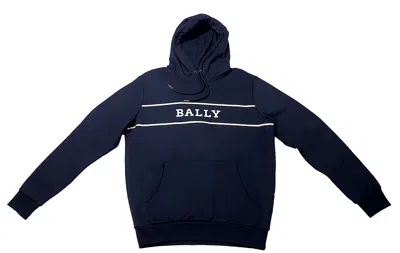Bally 6234331 Unisex Navy Blue Hooded Sweatshirt Size M