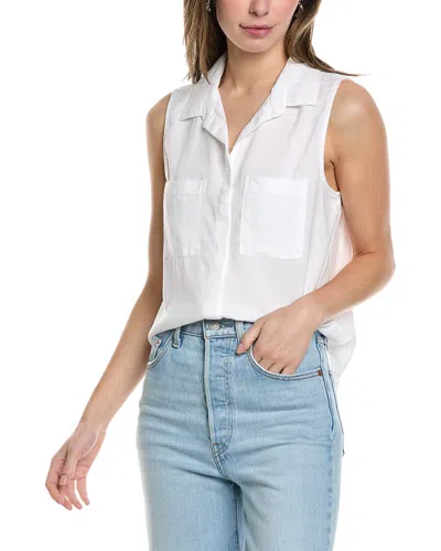 Bella Dahl Sleeveless Hipster Shirt In White