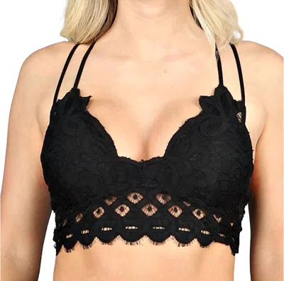 Anemone Lace Bralette In Black