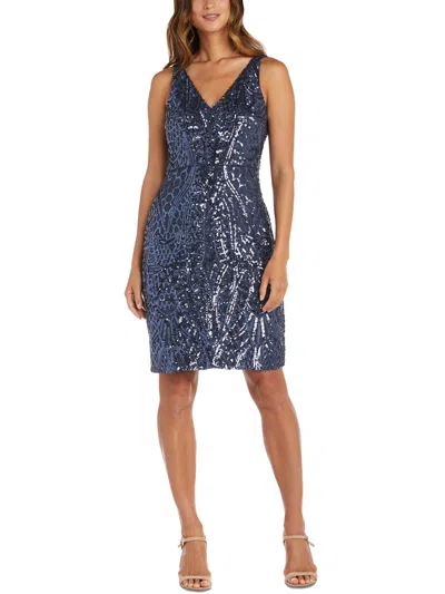 Nw Nightway Womens Sequined Short Cocktail And Party Dress In Multi