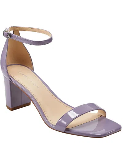 Marc Fisher Jaron Womens Leather Ankle Strap Heels In Purple