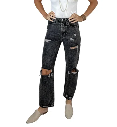 Signature8 Dissed Ripped Jeans In Washed Black