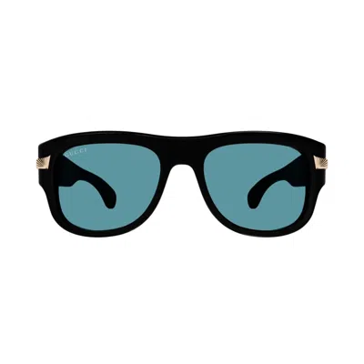Gucci Gg1517s Sunglasses In Black Black Blue