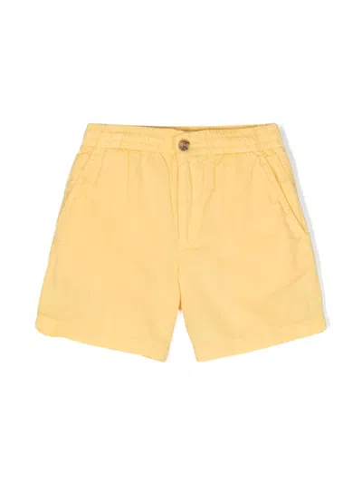 Ralph Lauren Kids' Elasticated-waist Mid-length Shorts In Yellow