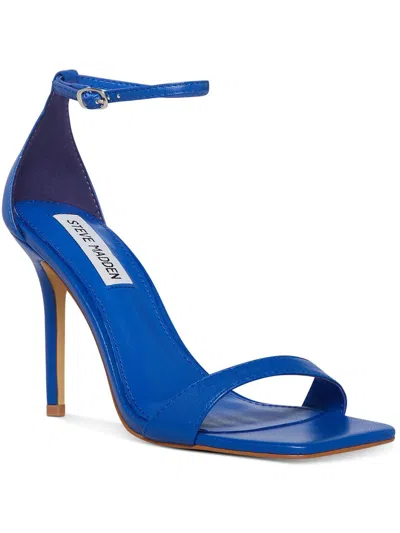 Steve Madden Spree Womens Buckle Ankle Strap Dress Sandals In Blue