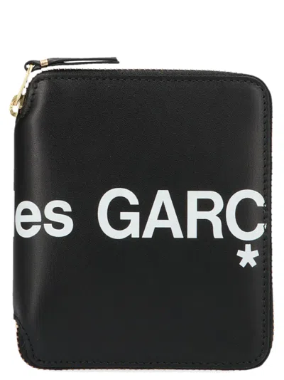 Comme Des Garçons Huge Logo Wallets, Card Holders White/black