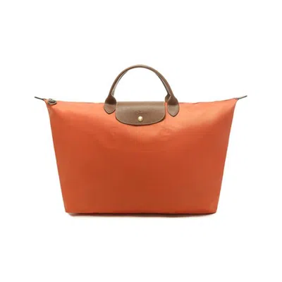 Longchamp 女士织物大号短柄可折叠旅行袋手提包饺子包 1624 089 In Orange