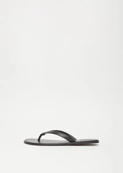 The Row Beach Flip Flop In Black